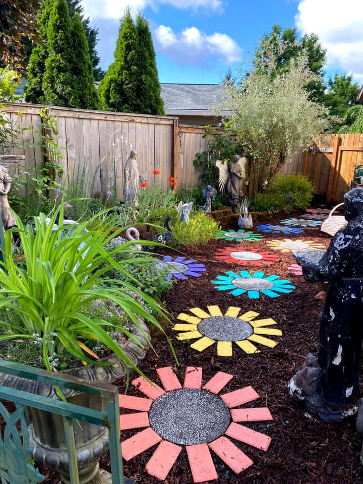 mulch backyard instead of grass