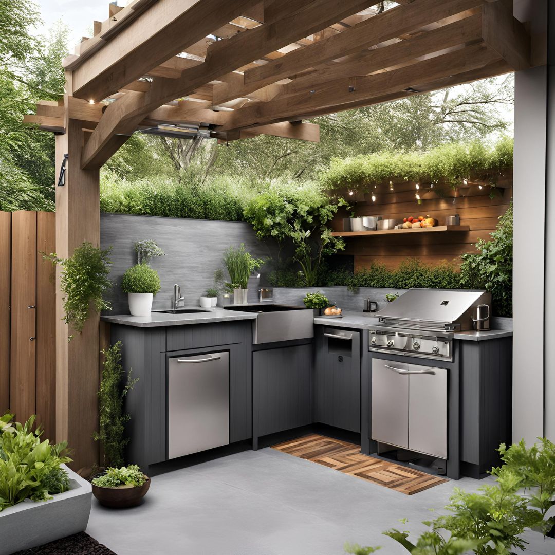 modern corner garden ideas