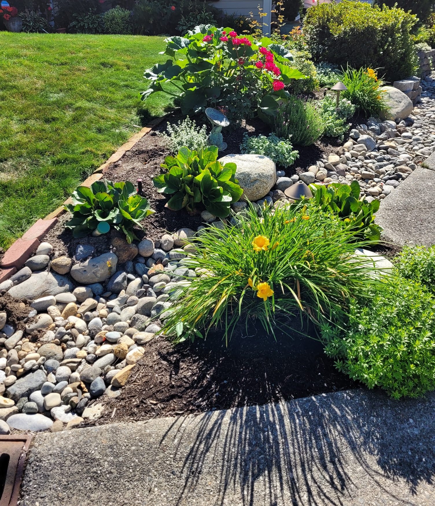 Downspout Ideas with rocks